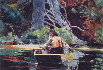 赤いカヌー ウィンスロー・ホーマー 水彩 Oil Paintings